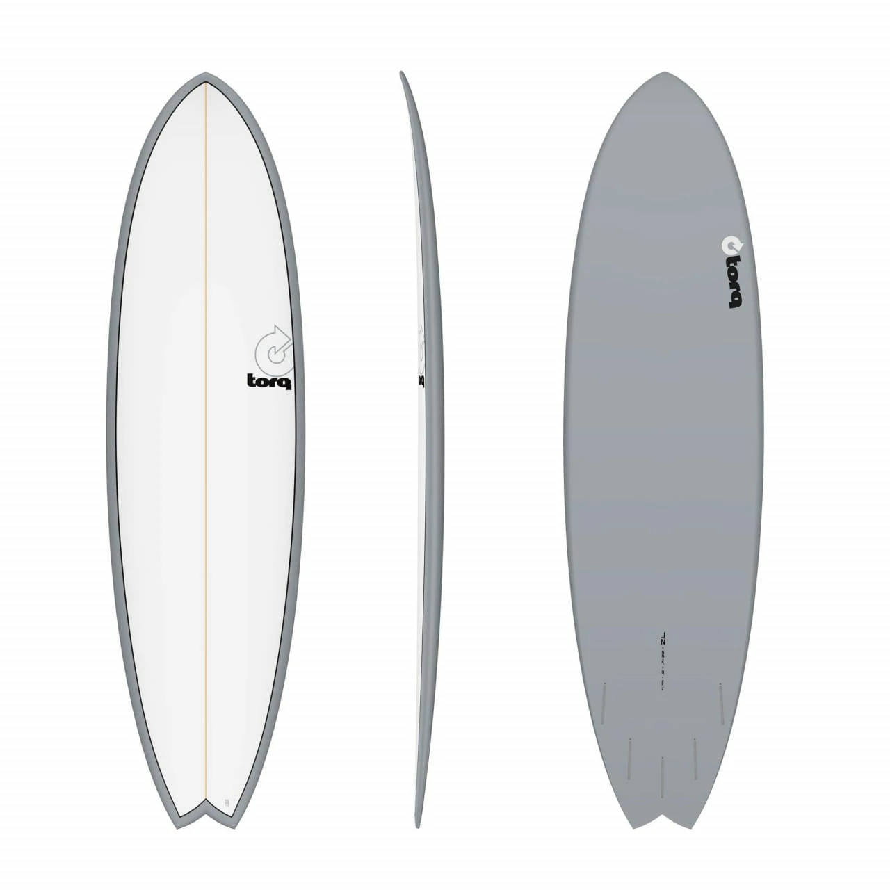Surfboard TORQ Epoxy TET 7.2 Fish Grey Pinline 1 Surfboard TORQ Epoxy TET 7.2 Fish Grey Pinline