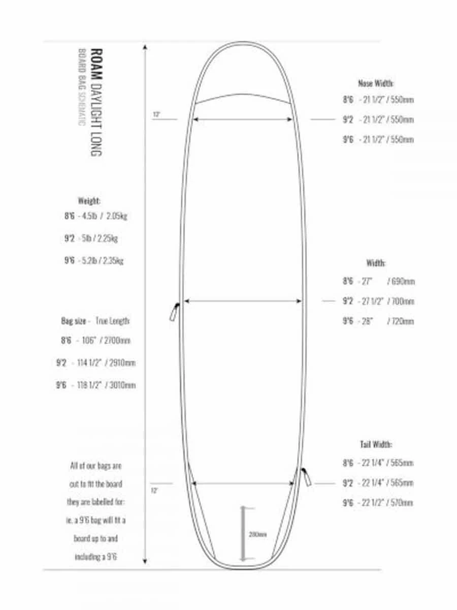 ROAM Boardbag Surfboard Daylight Longboard 9.2 6 ROAM Boardbag Surfboard Daylight Longboard 9.2 – Bild 6